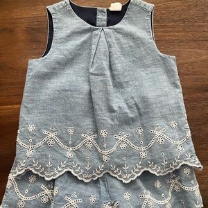 Baby Gap chambray shorts set